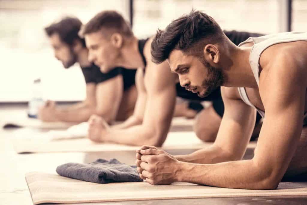 Group of young people during a workout